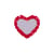 Pixel - Heart Wall mirror wood red / 55.5 x 51.5 cm - Seletti