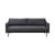 Canapé droit Rar tissu gris / 3 places - L 204,5 cm - Normann Copenhagen