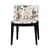 Fauteuil rembourré Mademoiselle Moschino tissu blanc multicolore noir / pieds noirs - Kartell