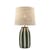 Lampe de table Palmaria Small céramique fibre végétale vert beige / H 48 cm - rabane - Maison Sarah Lavoine