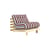 Fauteuil convertible Roots tissu rouge / Dormeuse & lit d'appoint - 3 positions / Structure pin clair - KARUP