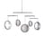 Focus X5 Pendant metal black / LED - L 160 x H 131 cm - DCW éditions