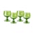 Verre à vin The emeralds Low vert / H 11,5 cm - Set de 4 / 25 cl - HK LIVING