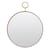 Wandspiegel The loop glas gold spiegel metall / Messing - Ø 32 cm - House Doctor
