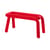 Banc rembourré Bold tissu rouge / L 100 cm - Moustache