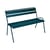 Banc avec dossier Monceau métal bleu / 2 à 3 places - L 116 cm - Fermob