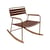 Rocking chair Surprising métal rouge / teck - Fermob