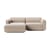 Ecksofa Develius C textil beige / 3 Sitze - L 220 cm / Liege links - &tradition