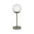 Lampada da esterno ricaricabile senza fili Mooon! MAX LED metallo vetro verde / Sfera in Vetro - H 41 cm - Fermob