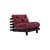 Liege Roots holz rot / Liege & Beistellbett - 3 Positionen / Struktur Schwarz - KARUP DESIGN