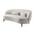 Divano destro Lunam tessuto bianco / 200 cm - Tessuto riccio - Kartell