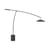 Lampada a stelo Contra metallo nero / Orientabile - A 188 x L 256 cm - Muuto