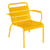 Fauteuil lounge Luxembourg métal jaune / Dossier droit - Fermob