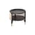 Table d'appoint Mos fibre végétale bois noir beige / 50 x 47 cm - Cannage & bois - Wiener GTV Design