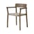 Fauteuil empilable Betty TK9 bois marron / Sangles en lin - &tradition