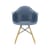 Fauteuil RE DAW - Eames Plastic Armchair / (1950) - Pieds bois clair / Recyclé - Vitra