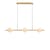 Carrara Pendant metal white gold / 6 spheres - Marble effect glass / L 105 x H 20 cm - It's about Romi
