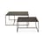 Tavolini estraibili Pentagon metallo nero / Set di 2 - Piano scolpito a mano - Ethnicraft