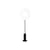 Lampadaire Iris Totem tissu blanc / LED - Ø 60 cm - Dix Heures Dix