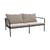 Divano da giardino a 2 posti Avon metallo tessuto beige / L 159 cm - Tessuto & Acciaio - Houe