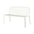 Banc avec dossier Thorvald SC111 métal blanc / L 129 cm - &tradition