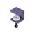 Fissaggio murale Bracket metallo viola - TIPTOE