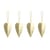 Weihnachtskugel Heart metall gold / 4er-Set Messing - Ferm Living