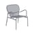 Fauteuil bas empilable Week-end métal gris / Aluminium - Petite Friture