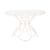 Table ronde Al Fresco métal blanc / Ø 120 cm - Trou pour parasol - BUSINESS & PLEASURE