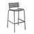Chaise de bar ReCLIPS plastique gris / H 76 cm - Plastique recyclé - Houe