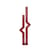 Déviation Double by Axel Chay Floor lamp metal red / H 170 cm - Exclusive - Axel Chay
