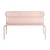 Bank mit Rückenlehne Week-End metall rosa / Aluminium - L 121 cm - Petite Friture