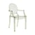 Fauteuil empilable Louis Ghost plastique vert / Polycarbonate 2.0 - Kartell