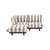 Canapé de jardin 2 places Paletti set tissu marron / Accoudoir gauche - L 190 cm - Fatboy