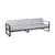 Canapé de jardin 3 places Bellevie métal tissu blanc gris / L 235 cm - Tissu blanc grisé - Fermob
