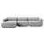Develius E Corner sofa textile grey / 4 seats - L 309 cm / Left-hand chaise longue - &tradition