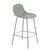 Hochstuhl Fiber Bar plastikmaterial corian grün / H 65 cm - Metallfüße - Muuto