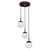 Mooon! Triple LED Pendant metal glass purple / Glass sphere - Bluetooth - Ø 15 cm - Fermob