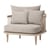 Poltrona imbottita FLY tessuto grigio legno naturale / L 87 cm - &tradition