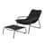 Set fauteuil & repose-pieds Boel / Tressage corde - Coussin inclus - Bloomingville