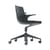 Fauteuil à roulettes Spoon Chair plastique noir / Rembourré - Kartell
