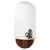 Miroir mural Brame   / Console - Plateau rabattable - L 80 x H 180 x P 47 cm - Mogg