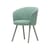 Poltrona imbottita Mikado tessuto verde / Piedi in Metallo - Vitra