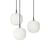 Sospensione Rime vetro nero / 3 globi - Ø 18 cm - Muuto