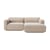 Ecksofa Develius B textil beige / 3 Sitze - L 220 cm / Liege rechts - &tradition