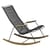 Rocking chair Click plastique noir / bambou - Houe