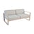 Canapé de jardin 2 places Bellevie métal tissu gris beige / L 160 cm - Tissu gris flanelle - Fermob