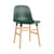 Chaise Form plastique vert / Pied chêne - Normann Copenhagen