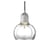 Sospensione Mega Bulb vetro trasparente Ø 18 cm - Cordonee Nero - &tradition