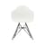RE DAR - Eames Plastic Armchair Armchair plastic material white / (1950) - Black Base, legs / Recycled - Vitra